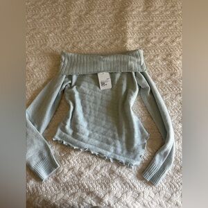 Forever 21  Off-Shoulder Sweater - Soft Blue